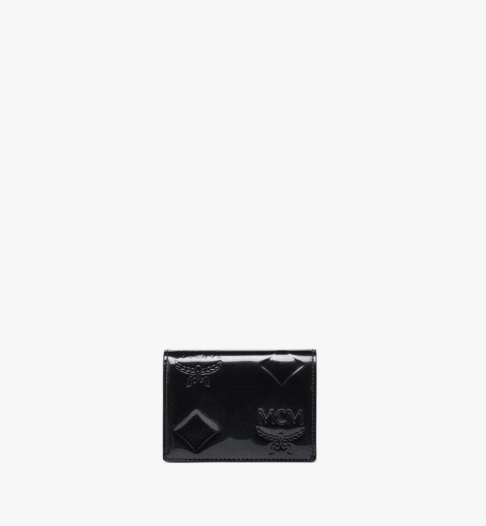 Aren gefaltetes Portemonnaie aus Lackleder mit Schnappverschluss und Maxi-Monogramm 1